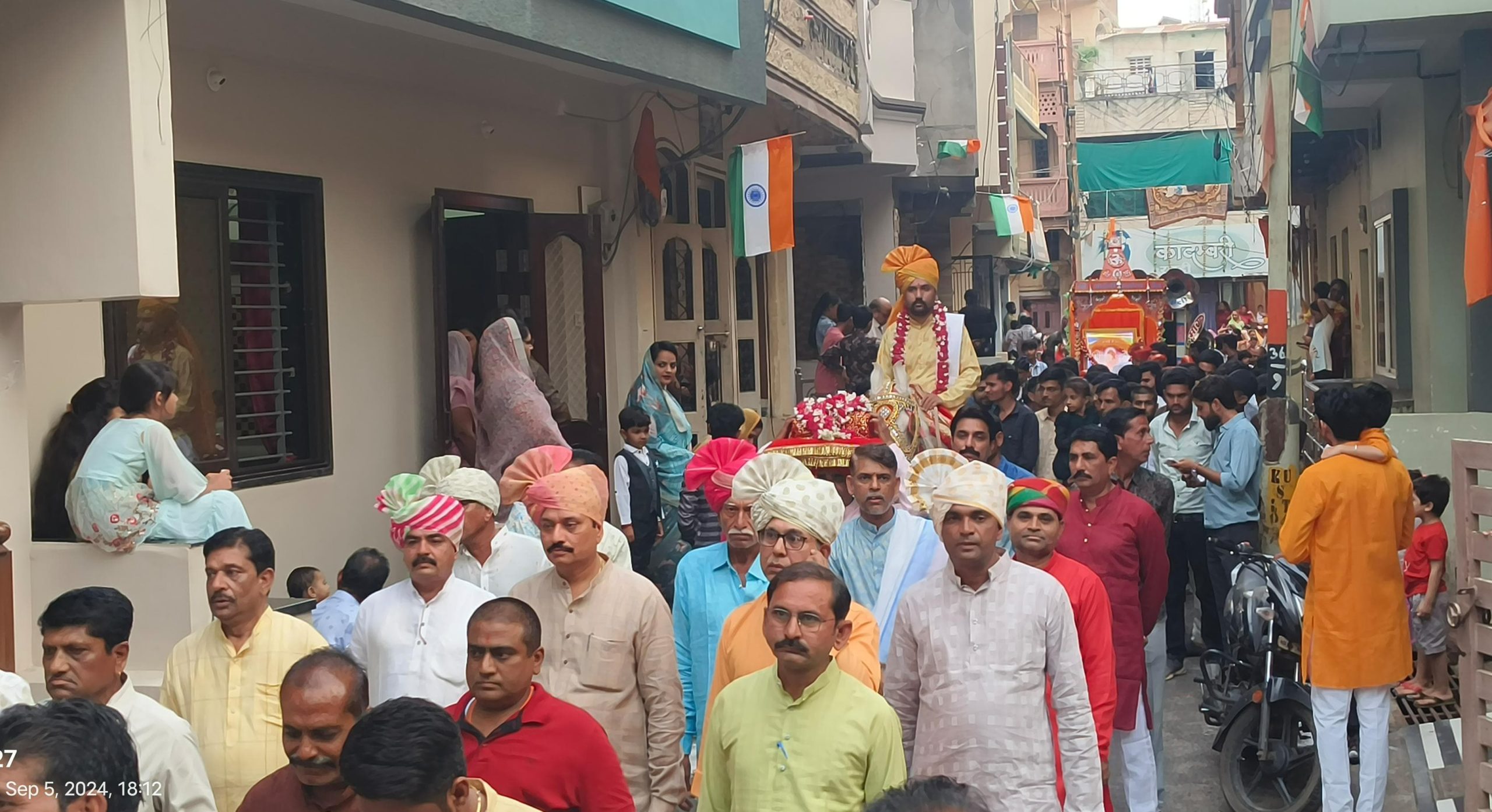 कुक्षी भादवा बीज पर शोभायात्रा निकाल कर माता को 56 भोग अर्पित कर लगाया भोग