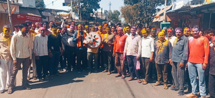 नालछा/ग्राम पंचायत नालछा के अंतर्गत होली दहन का कार्य शांतिपूर्वक संपन्न हुआ