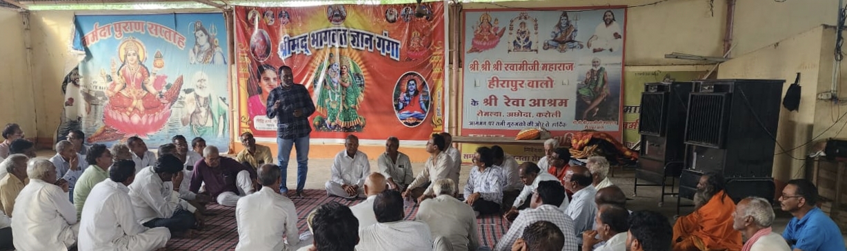 सेमल्दा में मां नर्मदा घाट निर्माण का लिया संकल्प । 